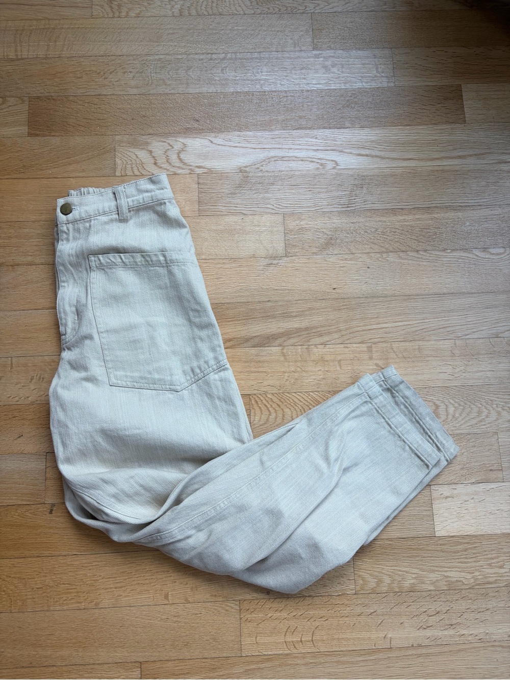 Rowie The Label Casual Cream Utility Pants